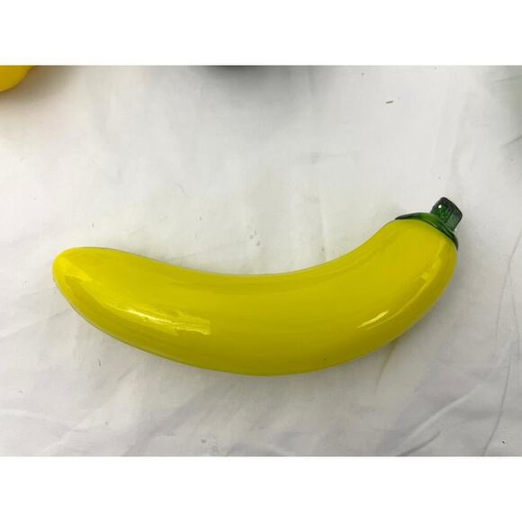 VTG Murano Style Hand Blown Glass Fruits & Vegetables Apple Squash Banana Corn - Picture 4 of 14